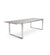 Cane-line Edge Extension Stainless Steel Base Outdoor Dining Table with Concrete Grey Ceramic Top 5032ST P032CB