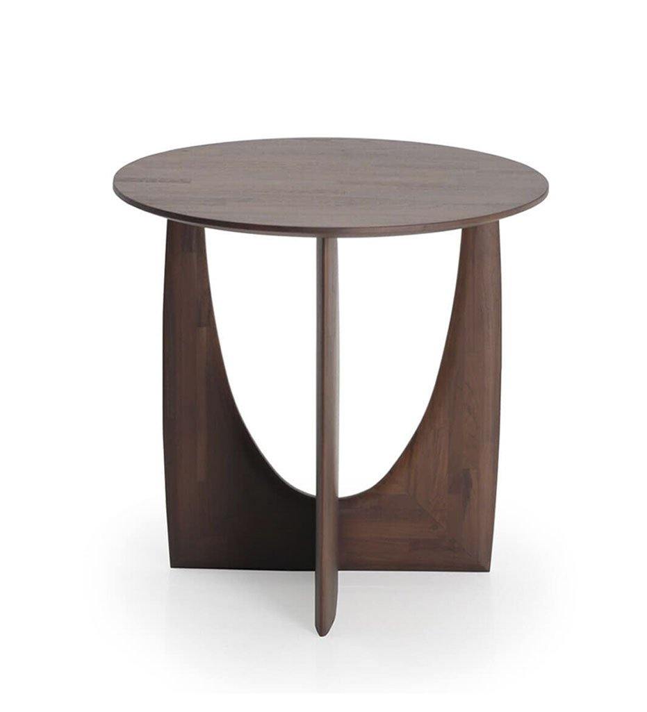 Oak Geometric Side Table