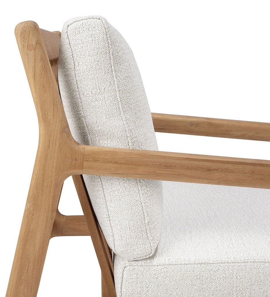 Teak Jack Outdoor Lounge Chair - Off White - 30 inch