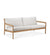 Teak Jack Outdoor Lounge Chair - Off White - 71 inch