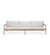 Teak Jack Outdoor Lounge Chair - Off White - 104.5 inch