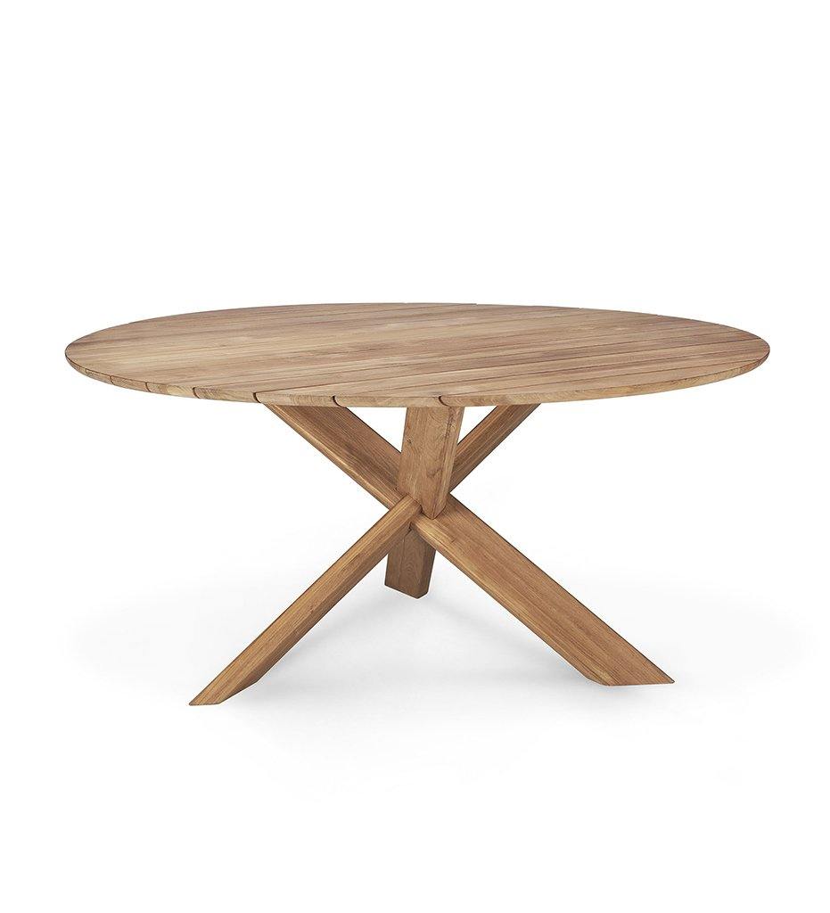 Teak Circle Outdoor Dining Table 64.5 inch