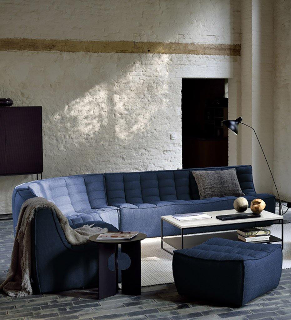lifestyle, N701 Footstool Sofa - Blue