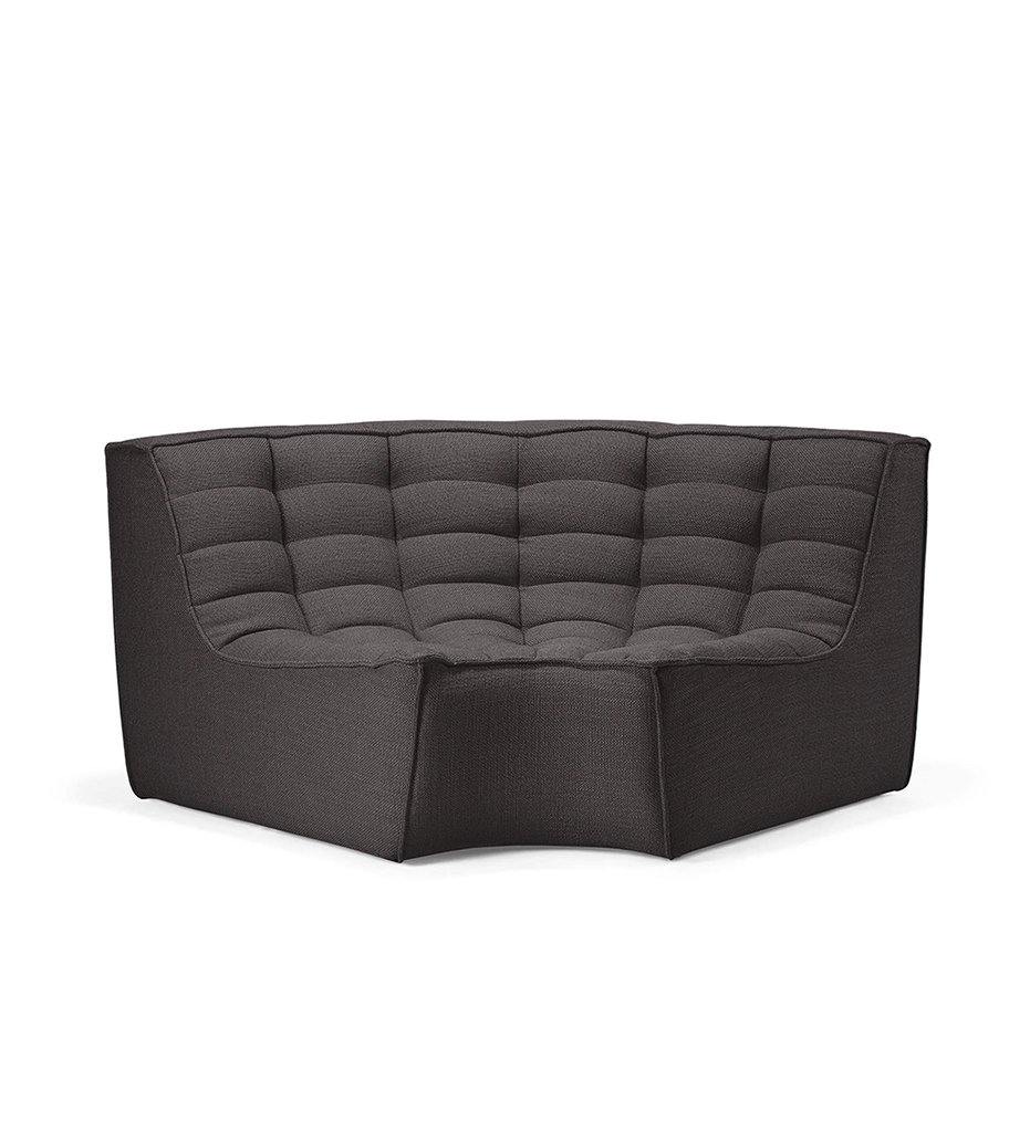 N701 Corner Round Sofa - Dark Grey