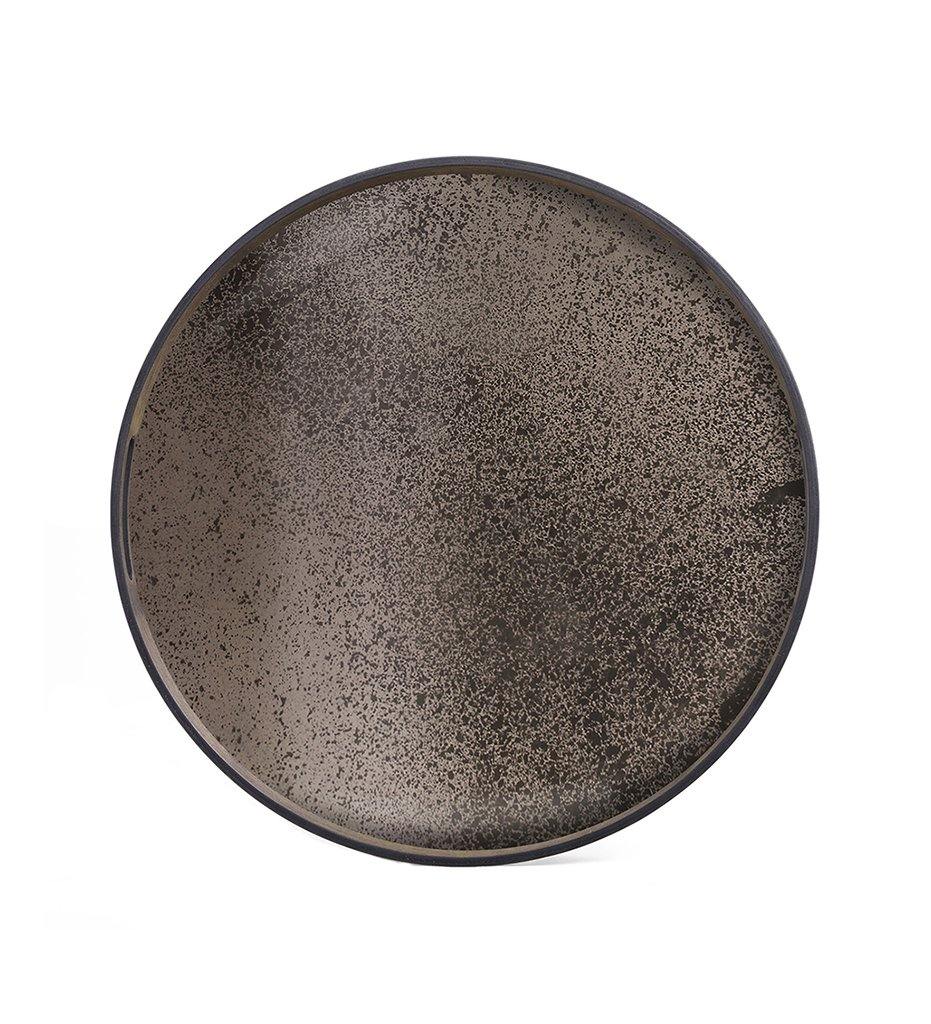 Bronze Mirror Tray - Round - S