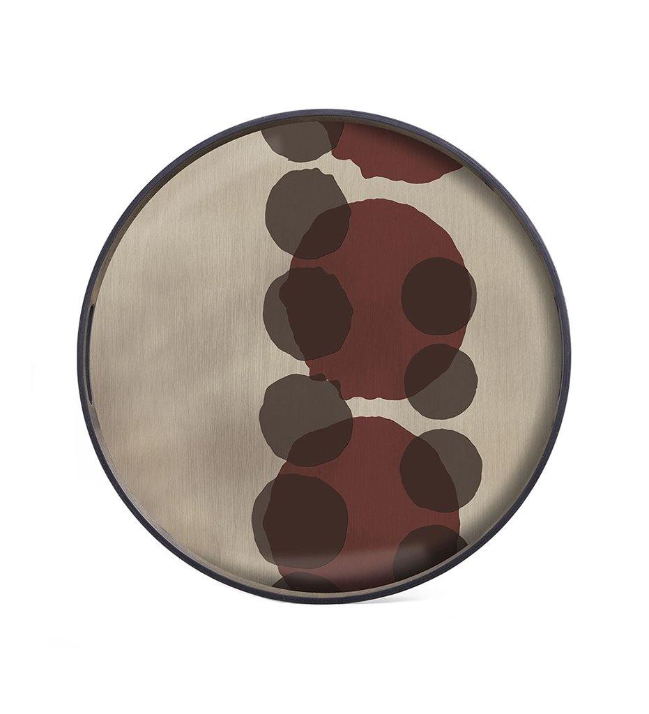 Pinot Layered Dots Glass Tray - Round - S