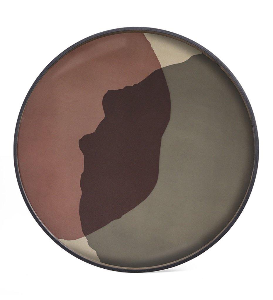 Pinot Combined Dots Glass Tray - Round - XL