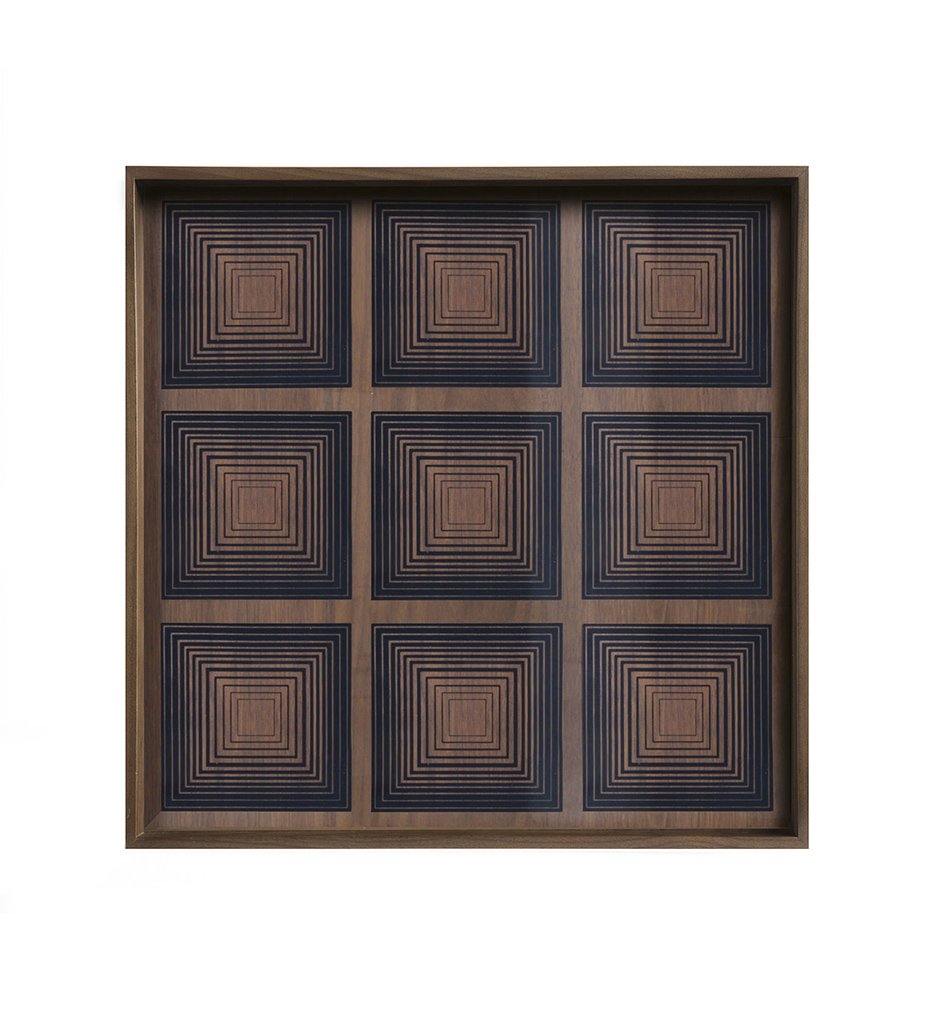 Ink Squares Glass Tray - Square - L