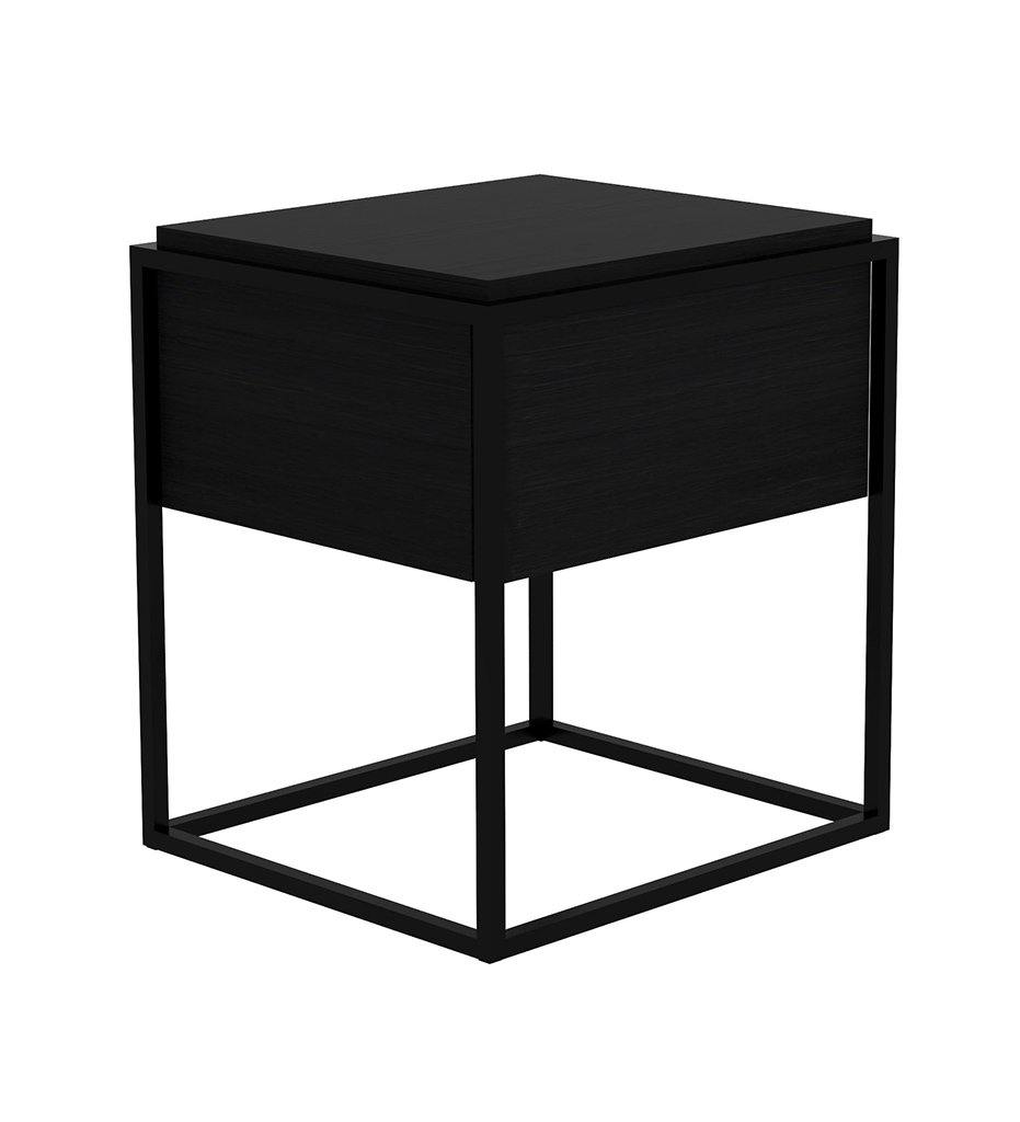 Oak Black Monolit Side Table