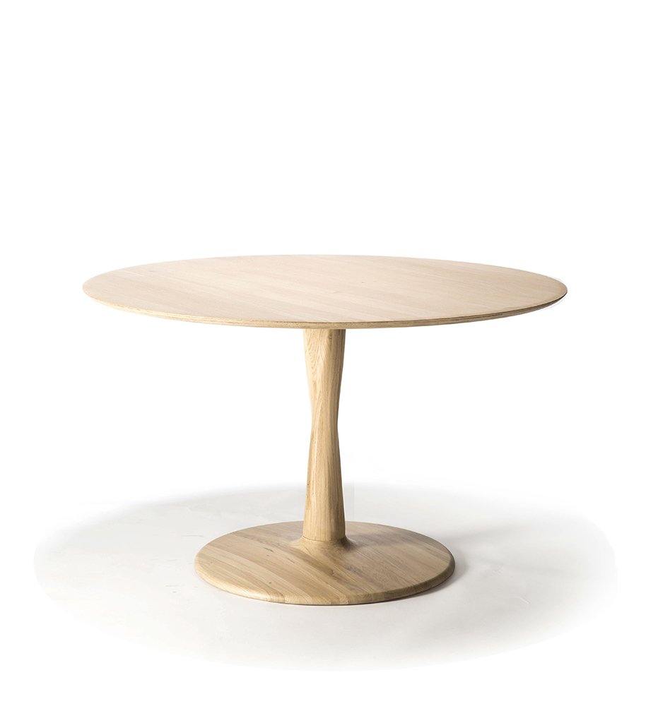 Oak Torsion Dining Table - Round - 50 in