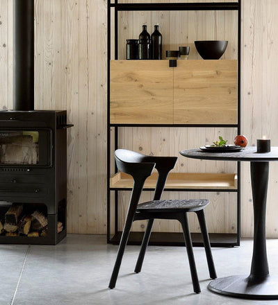 lifestyle, Oak Bok Black Dining Chair - Varnished