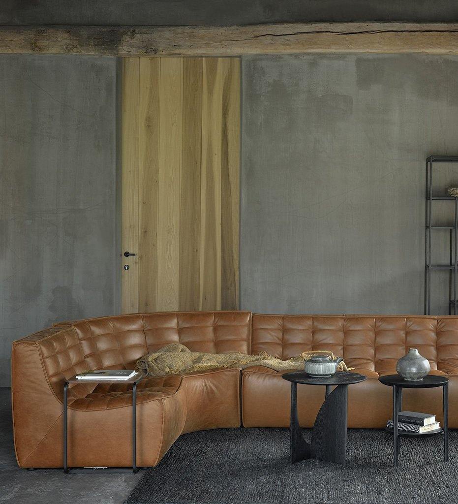 lifestyle, N701 Corner Round Sofa - Leather