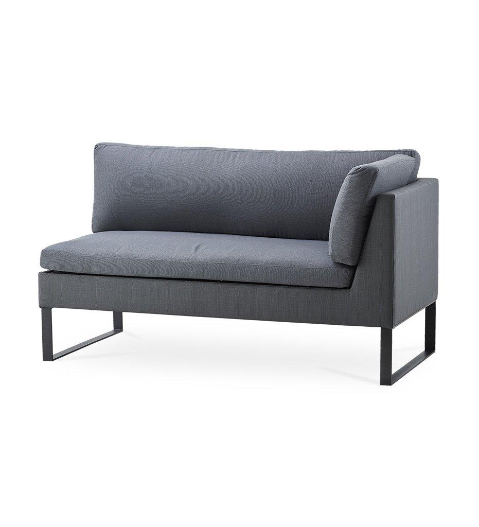 Cane-line Flex 2 Seater Outdoor Sofa Left with Grey Cushions,image:Grey TXSG-YSN95 # 8563TXSG