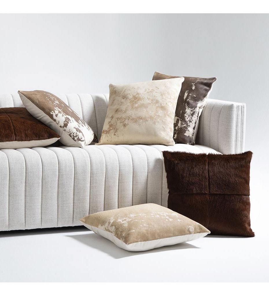 lifestyle, Four Hands Modern Cowhide Pillow Sets - Warm Brown SMAT-002AK
