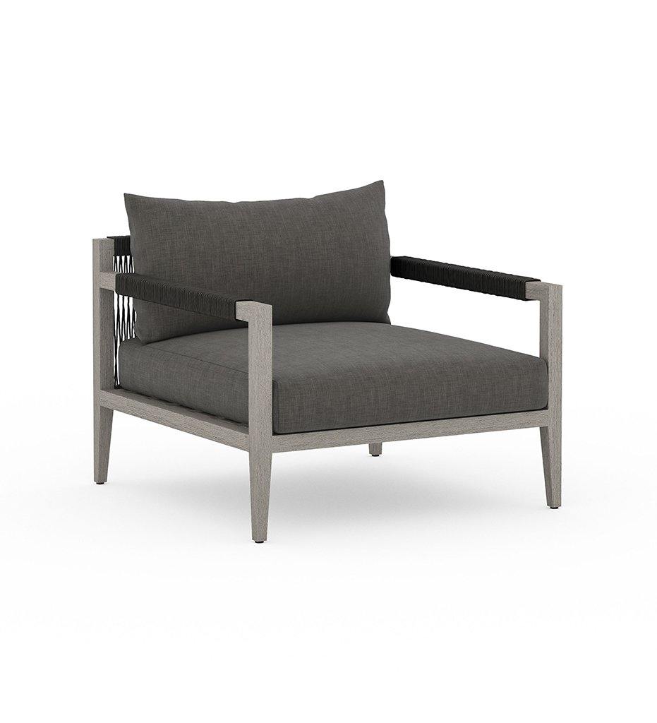 Four Hands Sherwood Weathered Grey Outdoor Chair - Charcoal JSOL-10001K-562