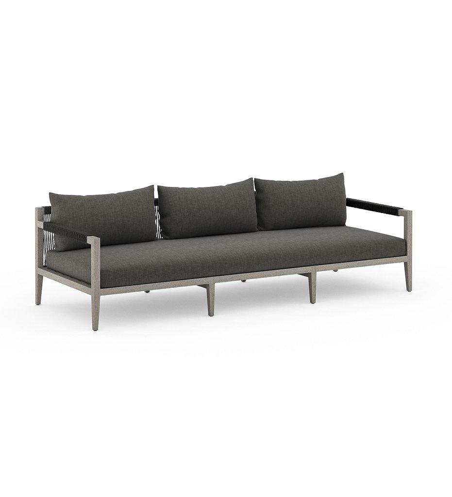 Four Hands Sherwood Weathered Grey Outdoor 3-Seater Sofa JSOL-10201K-562