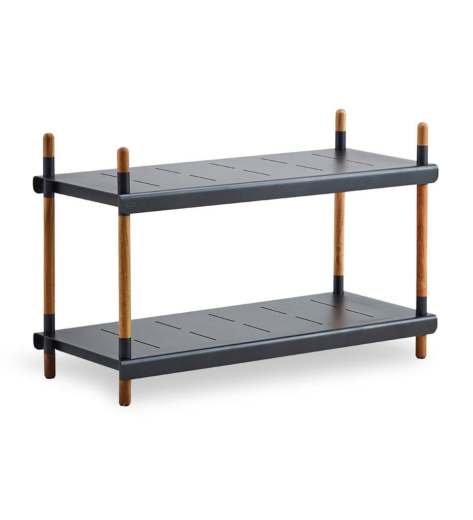 Cane-Line Frame Shelves-Low,image:,image:Lava Grey AL # 5789TAL