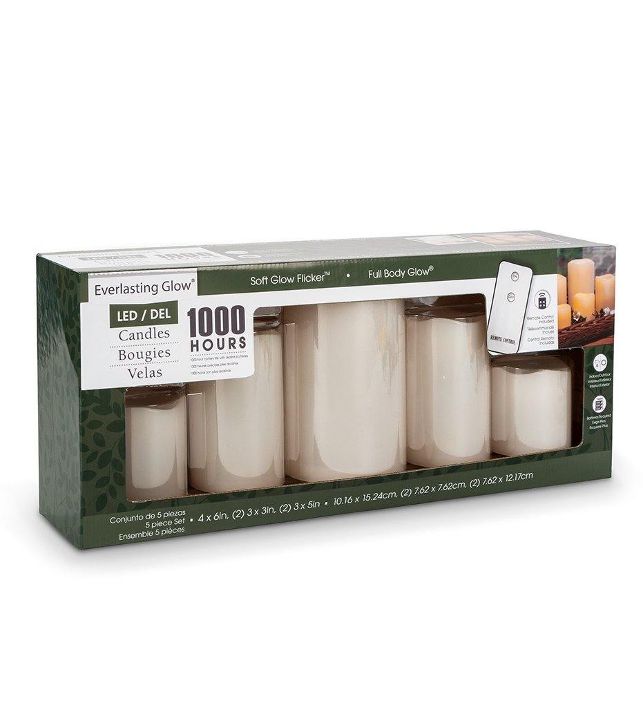 lifestyle, Gerson Gerson Outdoor LED Bisque Candles (Set of 5)