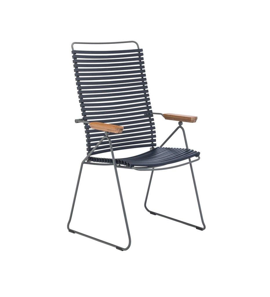 Click Arm Chair-Recline,image:Dark Blue 91 #10803-9118