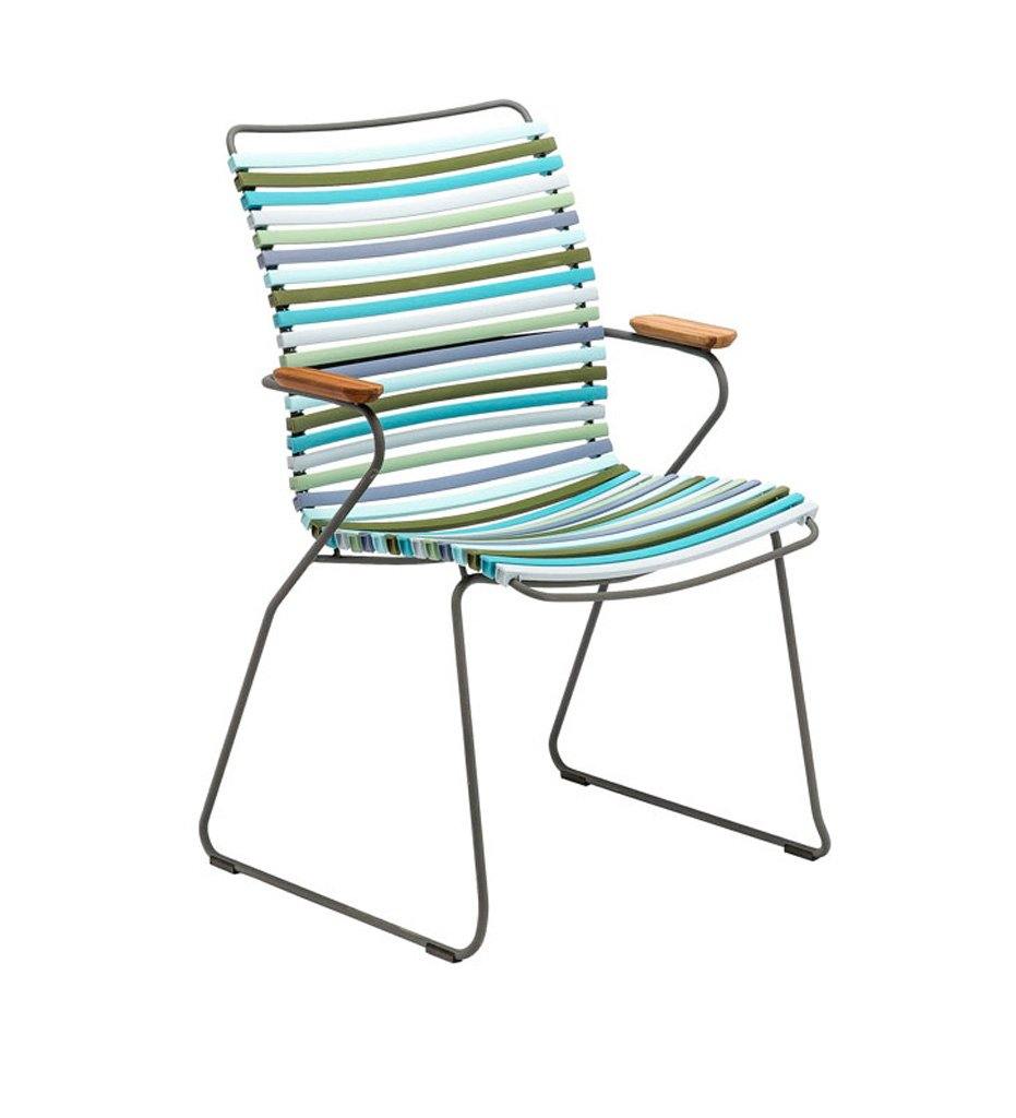 Click Arm Chair-Tall Back,image:Multi 2 Green Blue Gradation 84 # 10812-8418