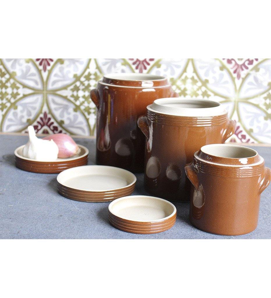 lifestyle, Kiss That Frog Poterie Renault  Vintage French Brown Stoneware Kitchen Condiment Jar