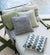 P0339 Aqua & Ivory Indoor/Outdoor Pillow