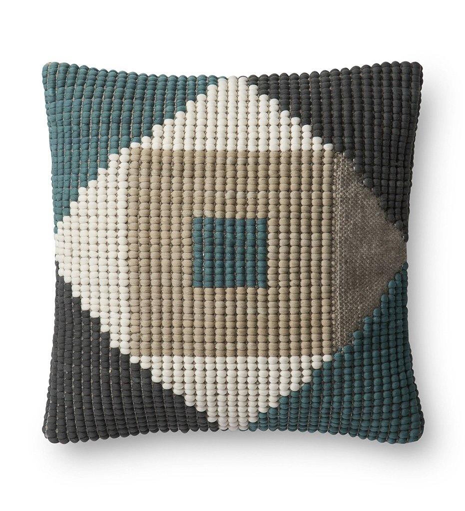 Teal &amp; Multi Color Indoor/Outdoor Pillow - Small