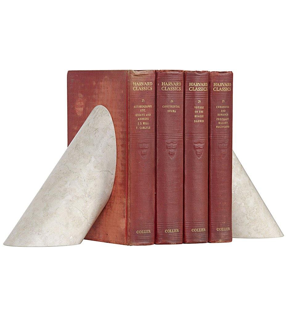 Architectural Bookends - White Marble