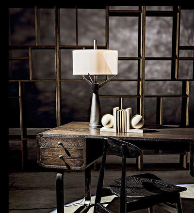 lifestyle, Altman Table Lamp with Shade, Black Metal