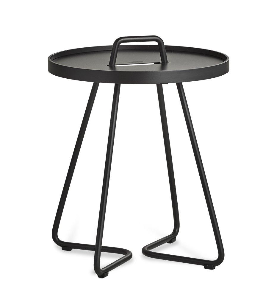 Cane-Line On the Move Outdoor Aluminum Side Table - Small,image:Black AS # 5065AS