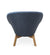 Cane-line Peacock Midnight/Dusty Blue All Weather Rattan and Teak Outdoor Lounge Chair with Teak Legs 5459BCT