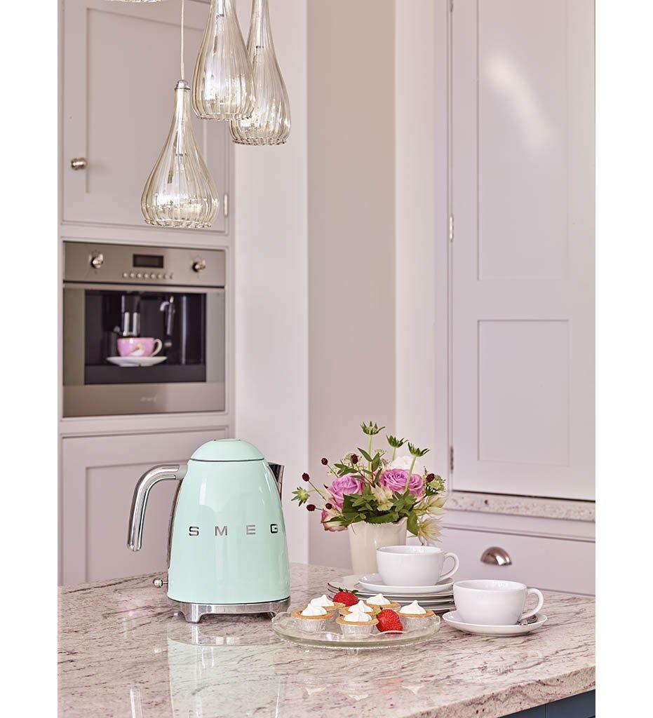 lifestyle, SMEG pastel green electric kettle