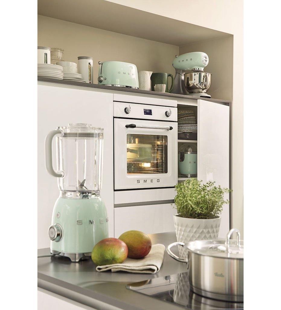 lifestyle, SMEG pastel green kitchen appliances