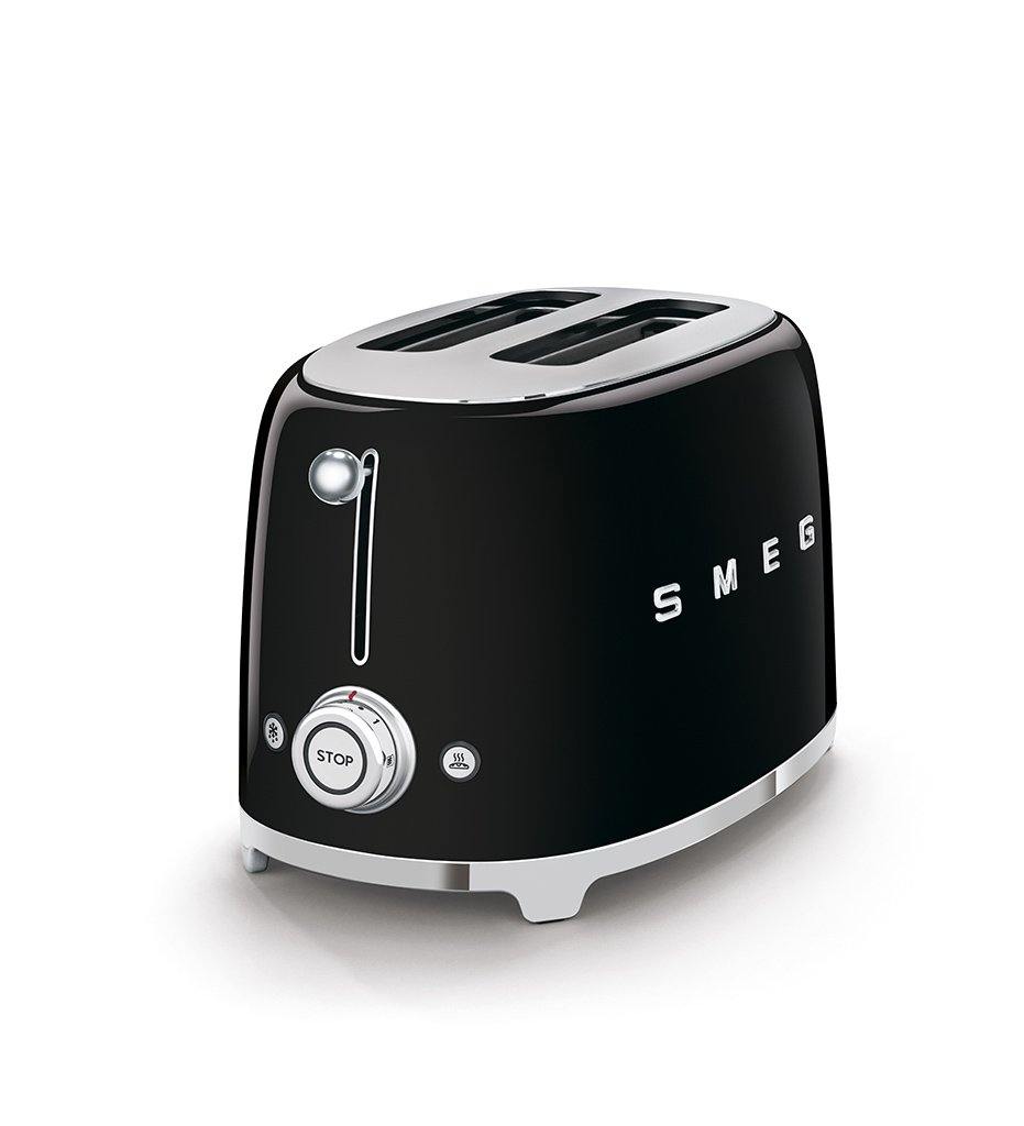SMEG black 2-slice toaster
