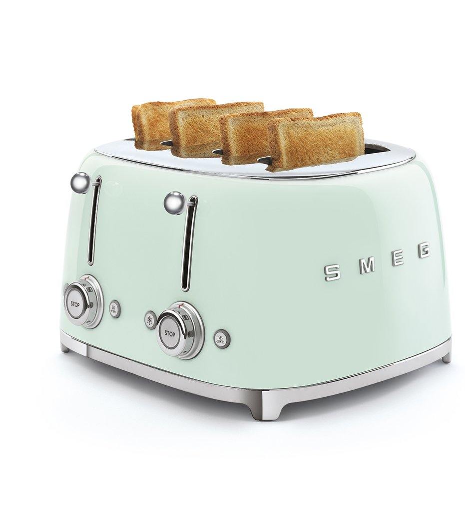 lifestyle, SMEG pastel green 4x4-slice toaster