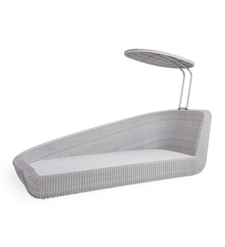 Cane-Line Savannah Daybed-Right,image:White Grey W # 5543W