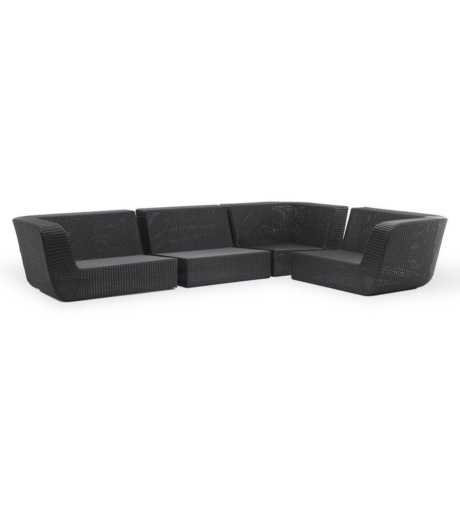 Cane-line Savannah One Seater Black Sectional 5440S