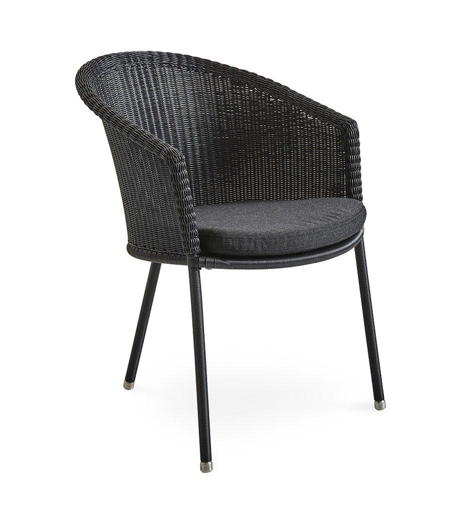 Cane-line Trinity Dining Arm Chair with Black Cushion,image:Black Natte YSN98 # 5423YSN98