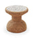 Wiid African Cork Side Table with Inlay - Shape Two / Light Facade with Terrazzo Inlay