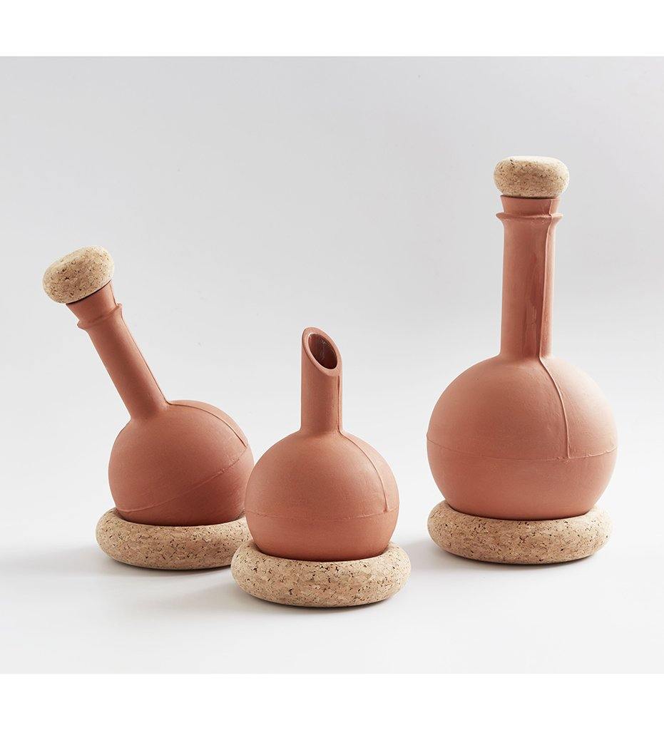 lifestyle, Wiid Round Terracotta Vases - mixed