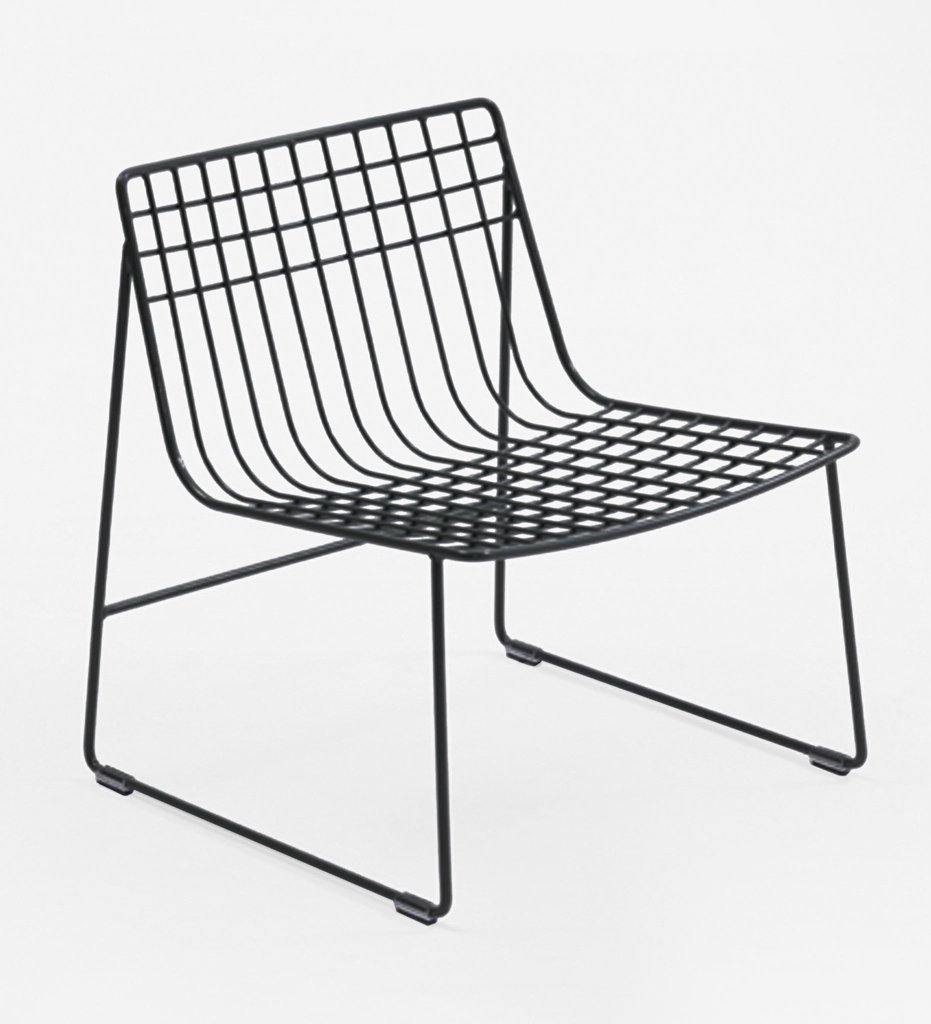 Almeco Lionel Lounge Chair Outdoor Wire Grey